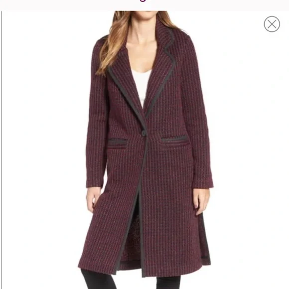 Diane von Furstenberg Wool-blend Tweed Coat (size small) - Picture 1 of 14